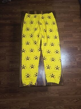 Denim Tears "Every Tear Is A Star All Over" Men's Yellow Sweatpants. Size 2XL.